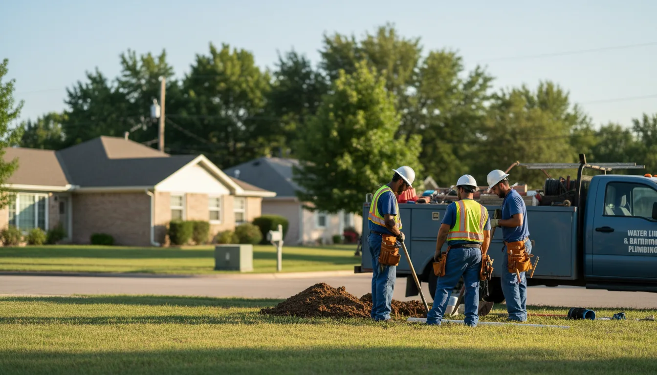 Residential water line and bathroom plumbing service in Water Valley, TX